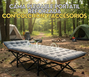 Cama Plegable Portátil Reforzada – Con Colchón y Accesorios