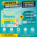 Combo Ahorro Pañales Deluxe Protection x3 Paquetes + 12 Packs de Toallitas Húmedas